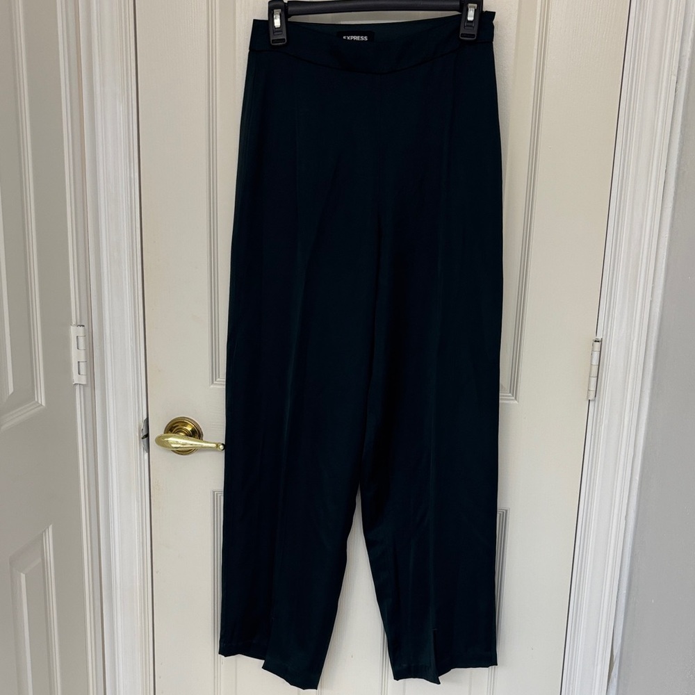 Express dark green Wide Leg Pants
